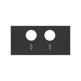 Накладка розетки R-TV+SAT черный матовый Simon 100, 1 пост, 10000053-238