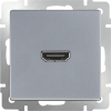 WL06-60-11 Розетка HDMI (серебряный) Antik Werkel a039268