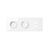 Кит на 3 поста, фронт: накладка на 2 розетки Schuko + 1 з/у 2xUSB белый глянец Simon 100, 10020308-130