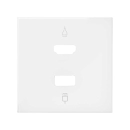 Накладка розетки HDMI + USB белый матовый Simon 100, 10001095-230