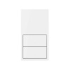 Кит на 2 поста, фронт: 1 рамка вертикальная + 2 клавиши выключателей белый матовый Simon 100, 10020213-230