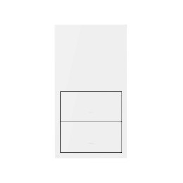Кит на 2 поста, фронт: 1 рамка вертикальная + 2 клавиши выключателей белый матовый Simon 100, 10020213-230
