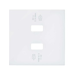Накладка для 2-х зарядных устройств USB SC белый матовый Simon 100, 10001196-230