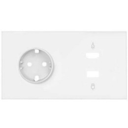 Кит комплект 1 штекер 1 двойной USB белый матовый Simon 100, 10020205-230