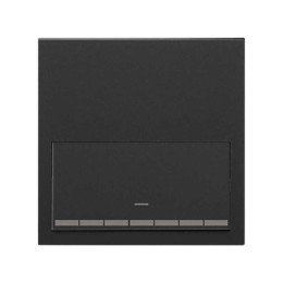 Кит на 1 пост, фронт: 1 рамка «минимум» + 1 клавиша светорегулятора черный матовый Simon 100, 10020113-238