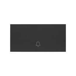 Клавиша выключателя с пиктограммой «звонок» черный матовый Simon 100, 10000017-238