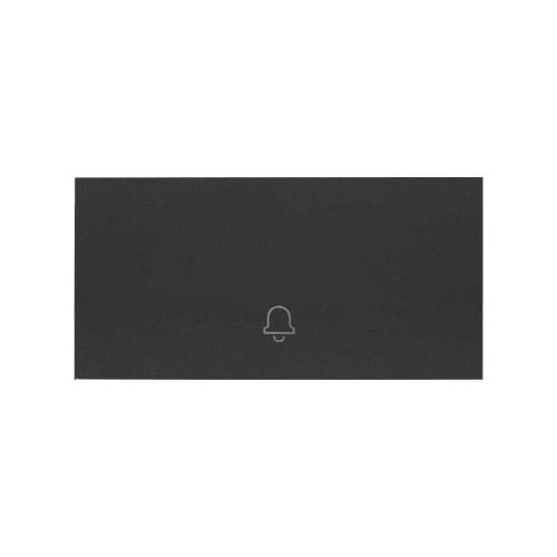 Клавиша выключателя с пиктограммой «звонок» черный матовый Simon 100, 10000017-238