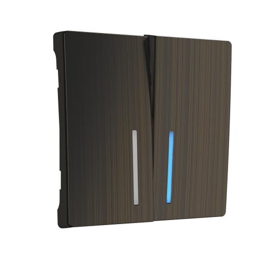 WL12-SW-2G-LED-CP Набор клавиш для выключателя двухклавишного с подсветкой (бронзовый) Antik Werkel a037209 a051067