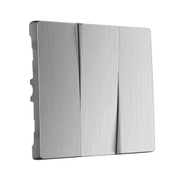 W1139009 Набор клавиш для выключателя трехклавишного (cеребряный рифленый) Antik Werkel a051353