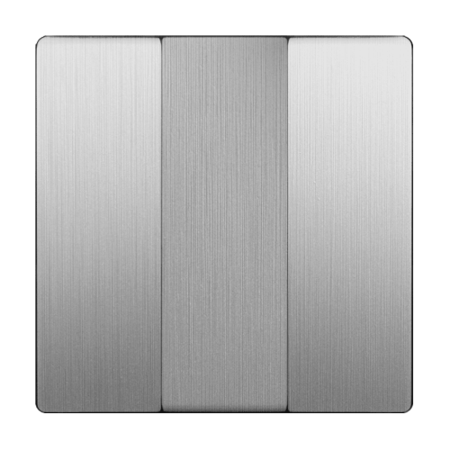 W1139009 Набор клавиш для выключателя трехклавишного (cеребряный рифленый) Antik Werkel a051353