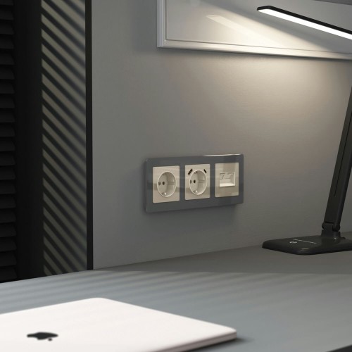 W1191143 Накладка для двойной розетки Еthernet RJ-45 (айвори акрил) Werkel a064068