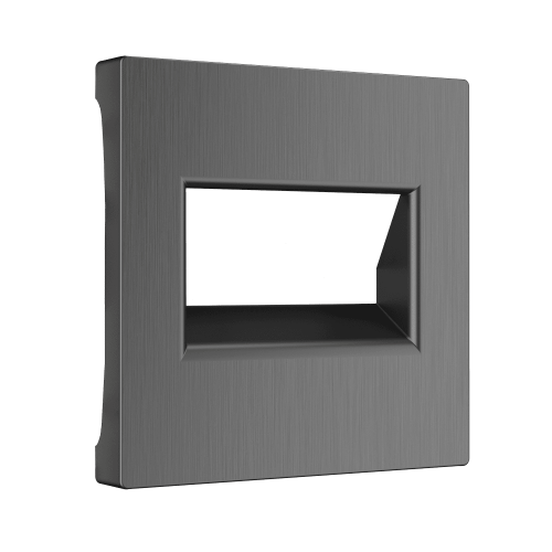 WL04-RJ45+RJ45-CP Накладка для двойной розетки Еthernet RJ-45 (графит рифленый) Antik Werkel a046603 a050741