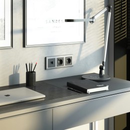 W1179564 Накладка для розетки USB (графит матовый) Werkel a063113