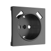 W1179504 Накладка для розетки USB (графит рифленый) Antik Werkel a050746