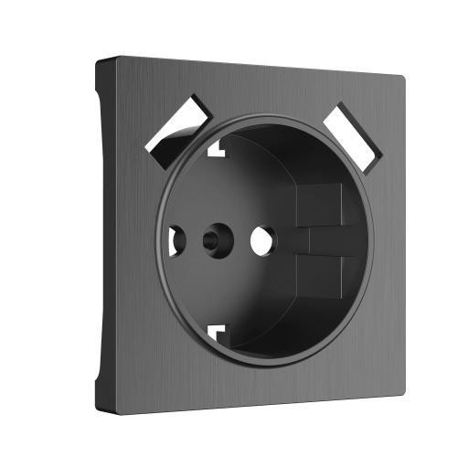 W1179504 Накладка для розетки USB (графит рифленый) Antik Werkel a050746