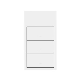 Кит на 2 поста, фронт: 1 рамка вертикальная + 3 клавиши выключателей белый матовый Simon 100, 10020215-230