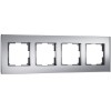 Рамка на 4 поста Senso (серебряный, стекло soft-touch) Werkel W0043106 a064571