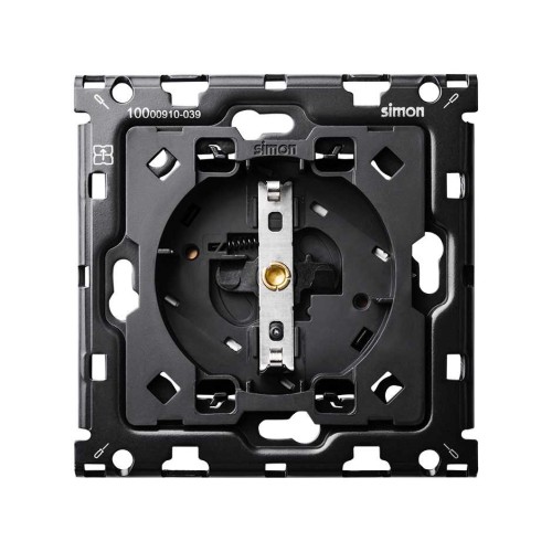 Кит на 1 пост, механизмы: 1 розетка Schuko 2Р+Е 16A 250В~ + суппорт Simon 100, 10010105-039