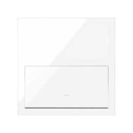 Кит на 1 пост, фронт: 1 рамка «минимум» + 1 клавиша выключателя белый глянец Simon 100, 10020101-130