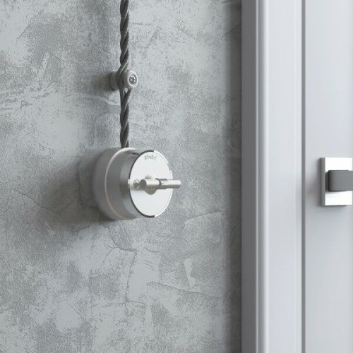 W5822054 Выключатель на 4 положения двухклавишный (серебро матовый/хром) Vintage Werkel a058781