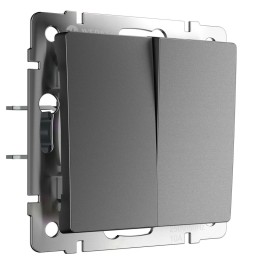 W1123064 Перекрестный выключатель двухклавишный (графит матовый) Werkel a064032