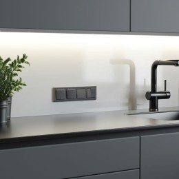 W1123064 Перекрестный выключатель двухклавишный (графит матовый) Werkel a064032