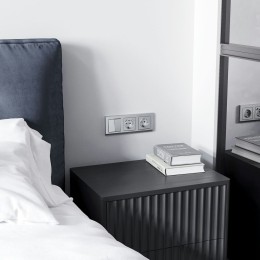 W1123065 Перекрестный выключатель двухклавишный (серебряный матовый) Werkel a064030