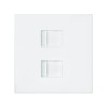 Накладка розетки 2xRJ45 белый матовый Simon 100, 10000006-230