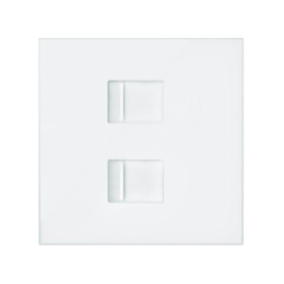 Накладка розетки 2xRJ45 белый матовый Simon 100, 10000006-230