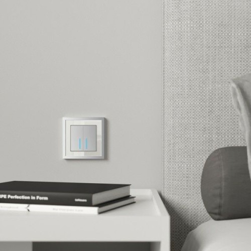 W0012850 Рамка на 1 пост Baguette (белый/серебро) Werkel a060227