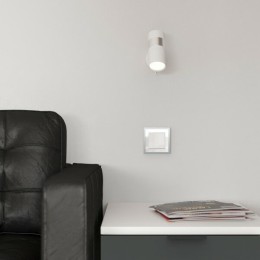 W0012850 Рамка на 1 пост Baguette (белый/серебро) Werkel a060227