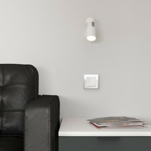 W0012850 Рамка на 1 пост Baguette (белый/серебро) Werkel a060227