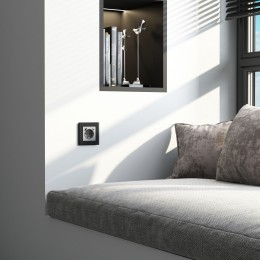 Рамка на 1 пост Senso (черный, стекло soft-touch) Werkel W0013108 a064572