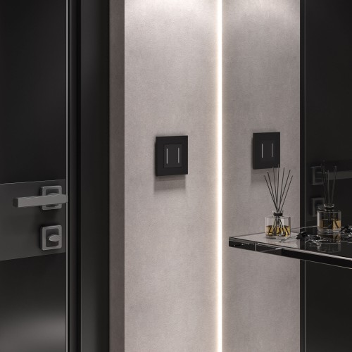 Рамка на 1 пост Slab (черный матовый) Werkel a062799 W0012908