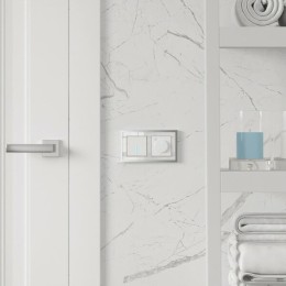 W0022850 Рамка на 2 поста Baguette (белый/серебро) Werkel a060231