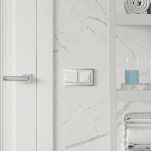 W0022850 Рамка на 2 поста Baguette (белый/серебро) Werkel a060231