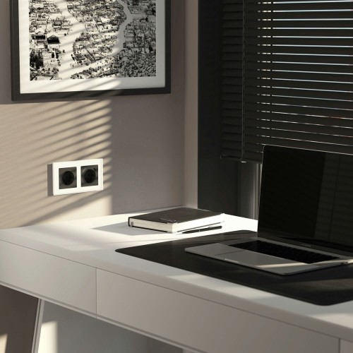 Рамка на 2 поста Senso (белый, стекло soft-touch) Werkel W0023101 a064565