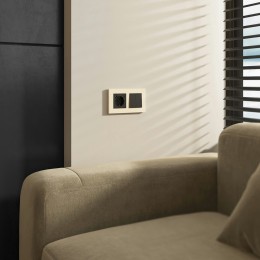 Рамка на 2 поста Slab (айвори матовый) Werkel a062806 W0022962