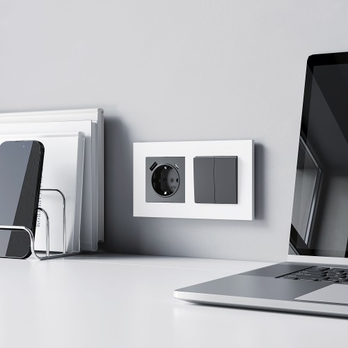 Рамка на 2 поста Slab (белый матовый) Werkel a062795 W0022961