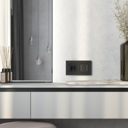 Рамка на 2 поста Slab (черный матовый) Werkel a062800 W0022908