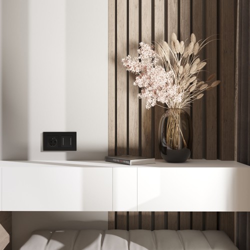 Рамка на 2 поста Slab (черный матовый) Werkel a062800 W0022908