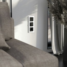 W0033101 Рамка на 3 поста Senso (белый, стекло soft-touch) Werkel a064566 W0033101