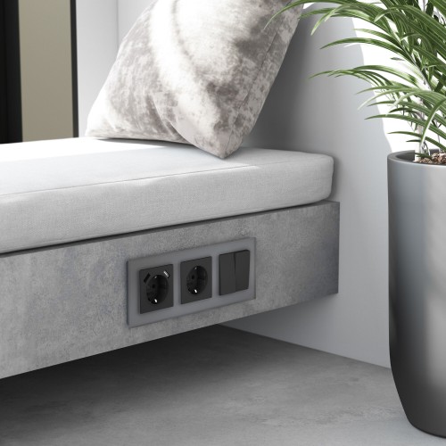 Рамка на 3 поста Senso (серебряный, стекло soft-touch) Werkel W0033106 a064570