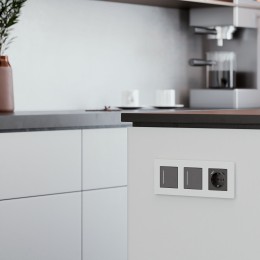 Рамка на 3 поста Slab (белый матовый) Werkel a062796 W0032961