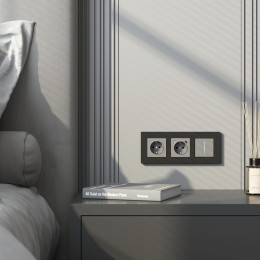 Рамка на 3 поста Slab (черный матовый) Werkel a062801 W0032908