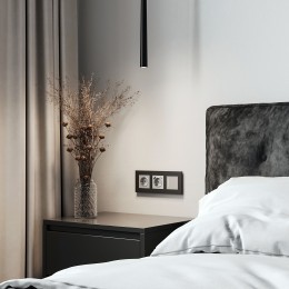 Рамка на 3 поста Slab (черный матовый) Werkel a062801 W0032908