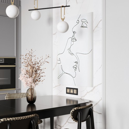 Рамка на 3 поста Slab (черный матовый) Werkel a062801 W0032908