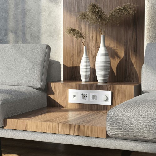 Рамка на 4 поста Senso (белый, стекло soft-touch) Werkel W0043101 a064567