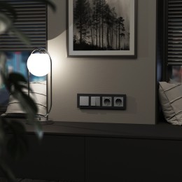 Рамка на 4 поста Senso (черный, стекло soft-touch) Werkel W0043108 a064575