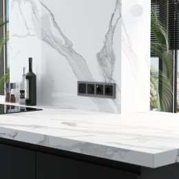 Рамка на 4 поста Senso (серебряный, стекло soft-touch) Werkel W0043106 a064571